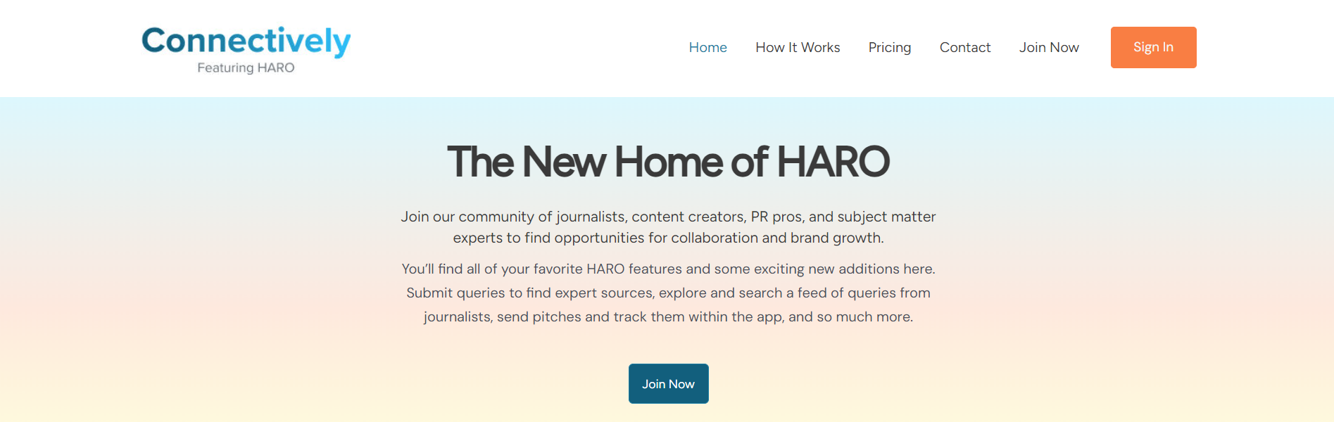 HARO Sign Up Page
